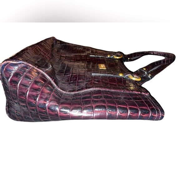 Brahmin Alligator embossed large tote shoulder bag - Picture 4 of 10